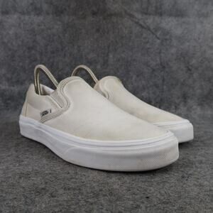 Vans Shoes Womens 6.5 Sneakers Classic Slip On Casual Skate Canvas White Active